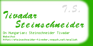 tivadar steinschneider business card